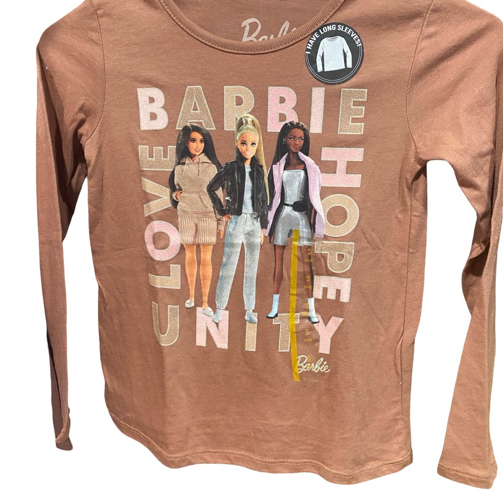 Barbie Kids Long Sleeve Tee - Tan